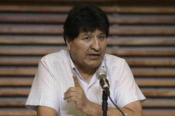 Evo Morales en una conferencia de prensa. (Juan MABROMATA/AFP).