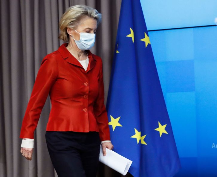 La presidenta de la Comisión Europea, Ursula von der Leyen. (AFP)