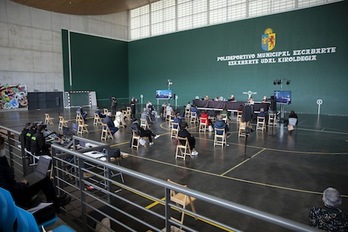 La Asamblea General de la Mancomunidad de Iruñerria se ha celebrado en el polideportivo de Ezkabarte. (MANCOMUNIDAD DE IRUÑERRIA)