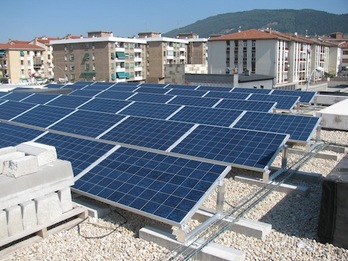 Iruñea está realizando un mapa solar para conocer las posibilidades energéticas de las cubiertas de la ciudad. (AYUNTAMIENTO DE IRUÑEA)