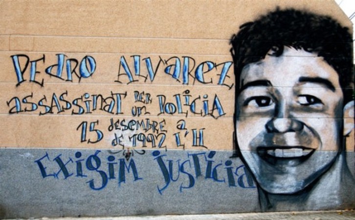 Mural de recuerdo a Pedro Alvarez. 