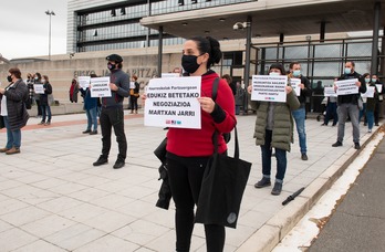 Haurreskolak Patzuergoko sindikatuen mobilizazio baten artxiboko argazkia. (Raul BOGAHO/FOKU)