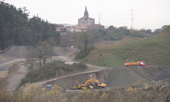 Obras del TAV en el tramo guipuzcoano. (Andoni CANELLADA/FOKU)