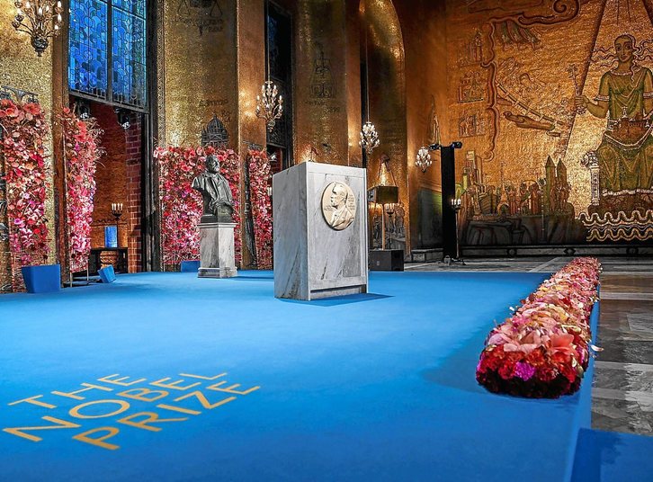 Sala en la que se entrega el Nobel de Economía. (Frederik SANDBERG/AFP)
