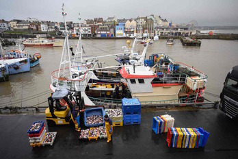 Puerto de Bridlington, en el noreste de Inglaterra. (Oli SCARFF / AFP)
