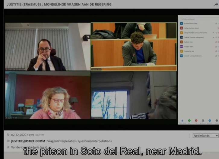 Un momento del debate sobre Jaione Jauregi en el Parlamento belga.