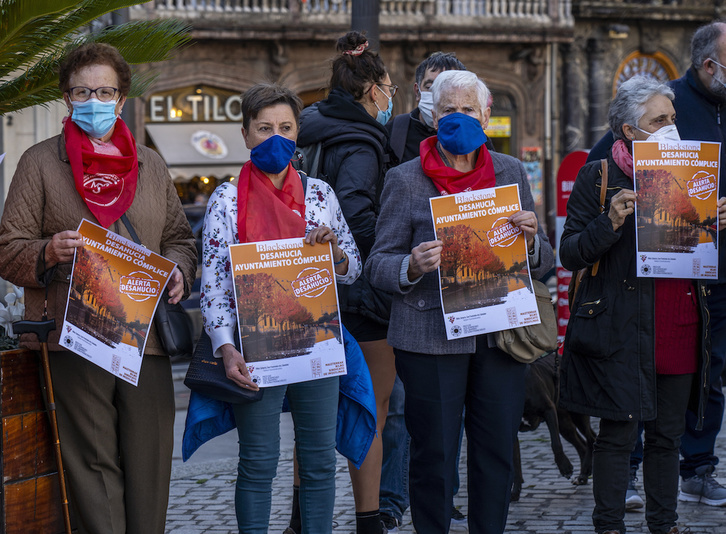 Una movilización en Bilbo contra los desahucios. (Marisol RAMÍREZ / FOKU)