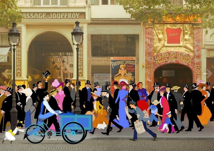 ‘Dilili Parisen’ animaziozko filma orain ere euskaraz ikus daiteke Filmazpit programari esker. (NAIZ)