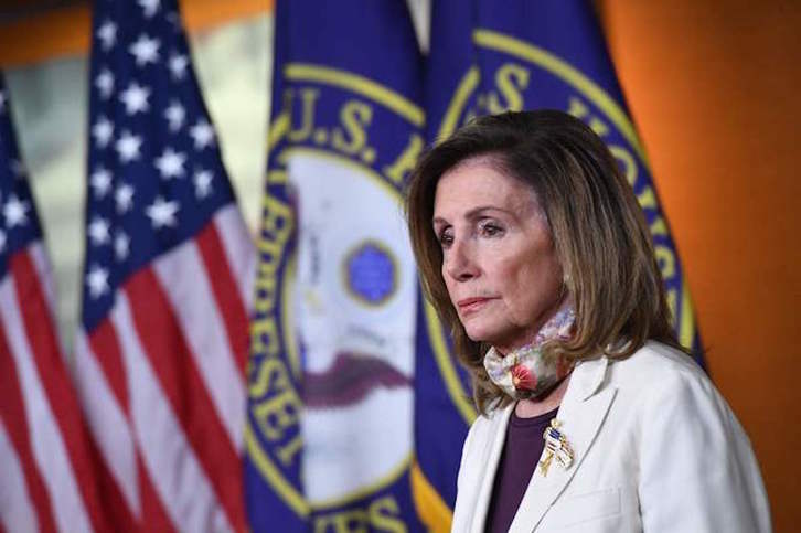 La presidenta de la Cámara de Representantes de EEUU, Nancy Pelosi. (Mandel NGAN/AFP)