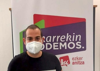 Xabier Jiménez, concejal de Elkarrekin Podemos Bilbo.