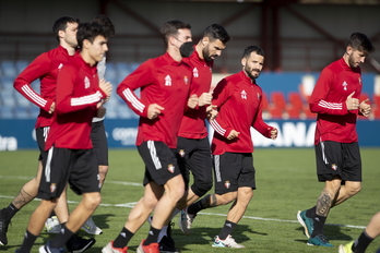 Los jugadores rojillos han completado una sesión de recuperación. (OSASUNA)