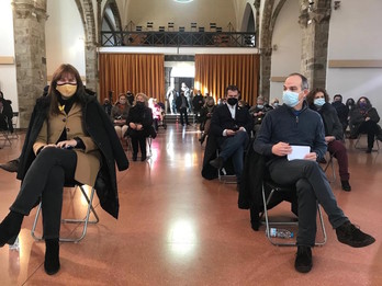 Laura Borràs y Jordi Turull en el acto celebrado en la Seu d'Urgell. (EUROPA PRESS)