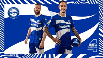 Camiseta especial en conmemoración del centenario del club. (DEPORTIVO ALAVÉS)