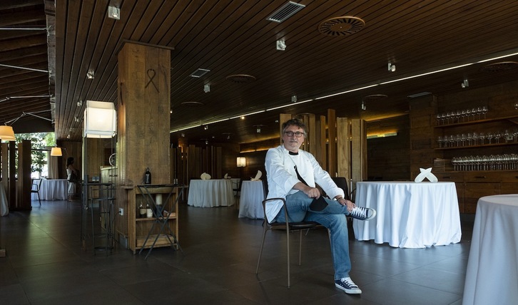 Andoni Luis Aduriz, en el restaurante Mugaritz de Errenteria, el pasado verano. (Jon URBE/FOKU)