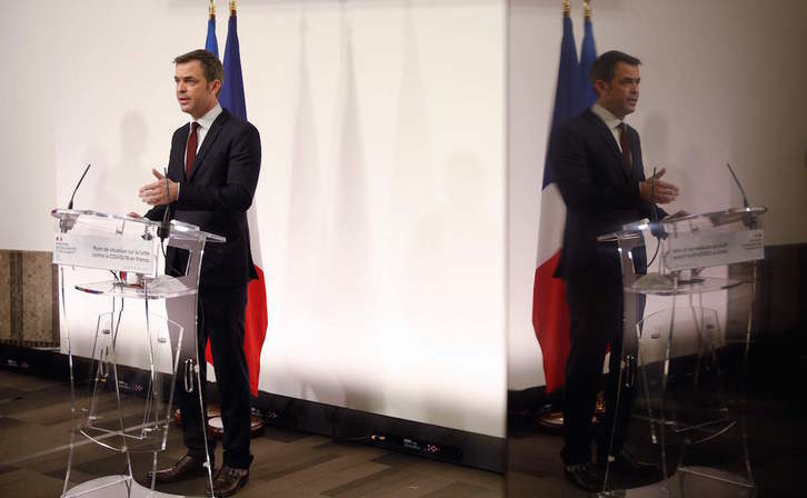 El ministro de Sanidad galo, Olivier Véran. (Geoffroy VAN DER HASSELT /AFP)