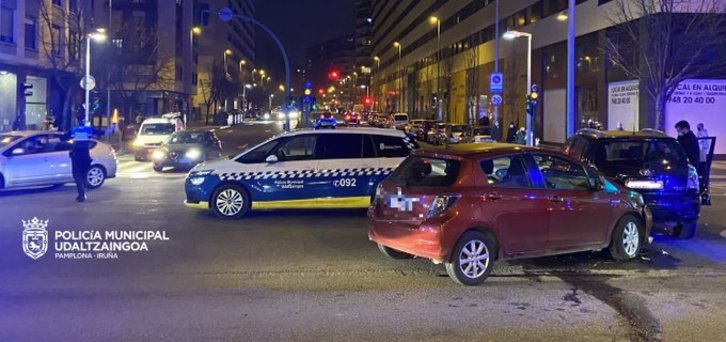 Una intervención de la Policía Municipal de Iruñea. (IRUÑEKO UDALTZAINGOA)