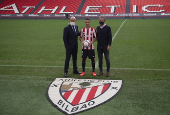 Berenguer celebra el tanto de la victoria ante el Granada. (@AthleticClub)