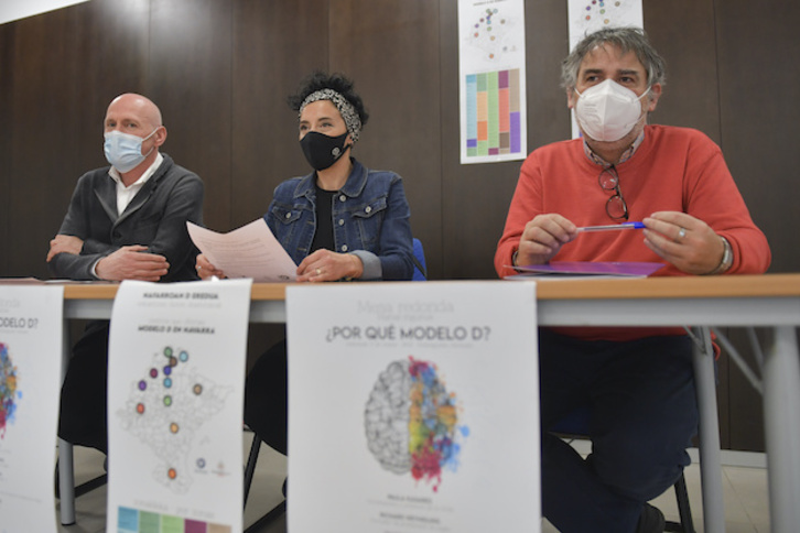 Rueda de prensa celebrada en Antsoain. (Idoia ZABALETA/FOKU)