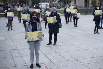 Concentración en Iruñea contra la violencia machista, en el último 25N. (Iñigo URIZ | FOKU)