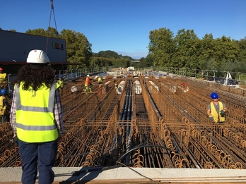 Imagen de archivo de las obras en el tramo Hernani-Astigarraga. (IREKIA.EUS)