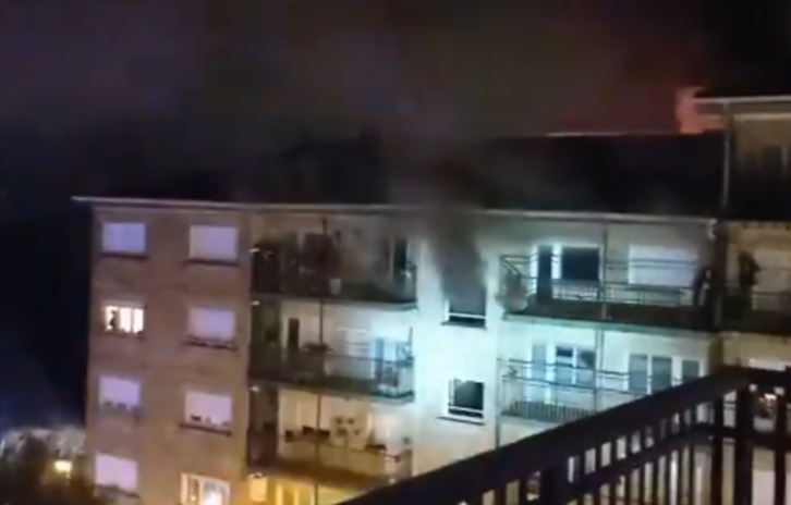 El momento del fatal incendio. (Captura vídeo ETB)