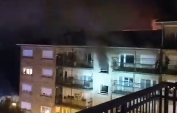 El momento del fatal incendio. (Captura vídeo ETB)