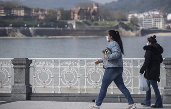 Llegar a La Concha parece asegurado de momento; Donostia está en 160 de incidencia, lejos de los 400 todavía. (Jagoba MANTEROLA | FOKU)