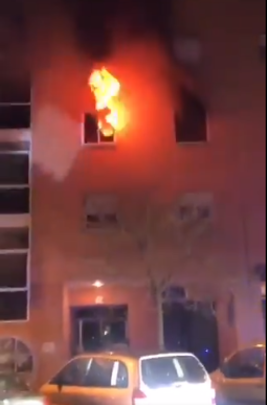 Imagen de vídeo del incendio en Mendillorri.