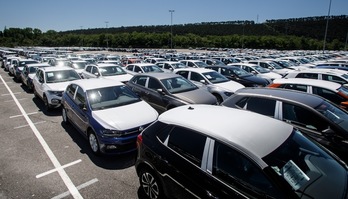 Campa de expediciones de la factoría navarra de Volkswagen. (VW Navarra)