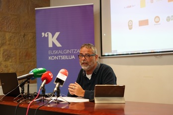 Paul Bilbao, Euskalgintzaren Kontseiluko idazkari nagusia. (Endika PORTILLO/FOKU)