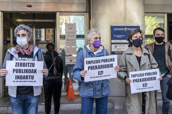 Sindicatos han registrado este jueves la convocatoria del huelga para el 22 de abril. (Marisol RAMIREZ/FOKU)