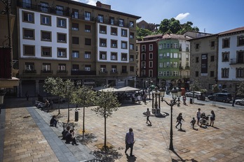 Plaza Unamuno, en pleno Casco Viejo bilbaino. (Aritz LOIOLA/FOKU)