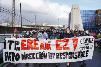 Manifestación de las y los trabajadores de PCB contra el ERE que afectó a 83 personas. (Marisol RAMIREZ/FOKU)