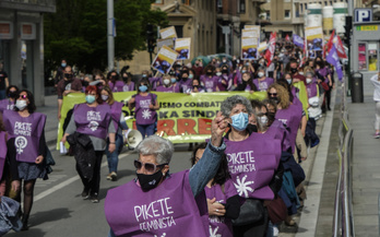 Reafirmación sindical y feminista en Iruñea. (Jon URBE | FOKU)