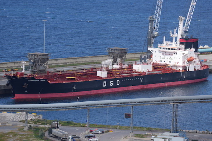 Imagen del barco atracado en Bilbo. (H. BILBAO/EP)