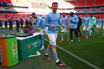 Laporte marcó el gol del triunfo del City en la Carabao Cup. (Carl RECINE / AFP)