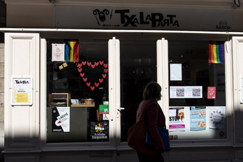 Txalaparta, local de referencia de la asociación Les Bascos, en Baiona. (Guillaume FAUVEAU)