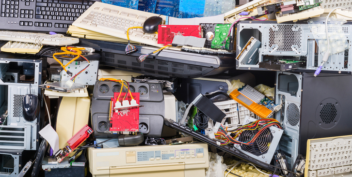 Residuos electrónicos, también conocidos como ‘e-waste’. (GETTY IMAGES)