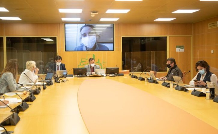 Comisión de Salud del Parlamento de Gasteiz. (@PVasco_EuskoL)