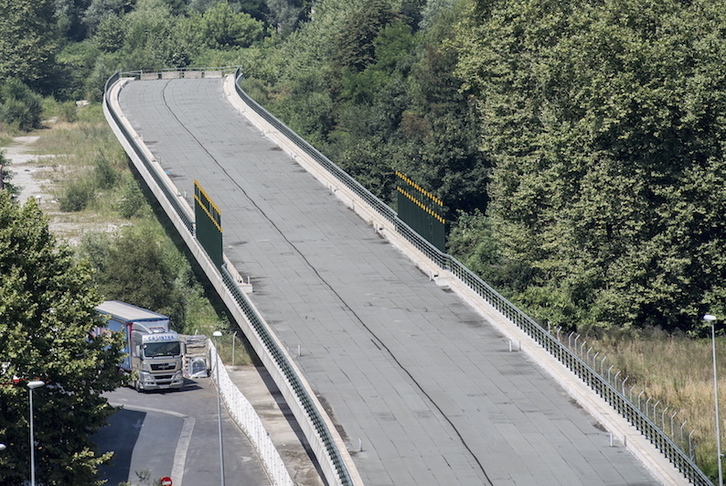 Obras del TAV detenidas en la localidad guipuzcoana de Astigarraga. (Gorka RUBIO/FOKU)