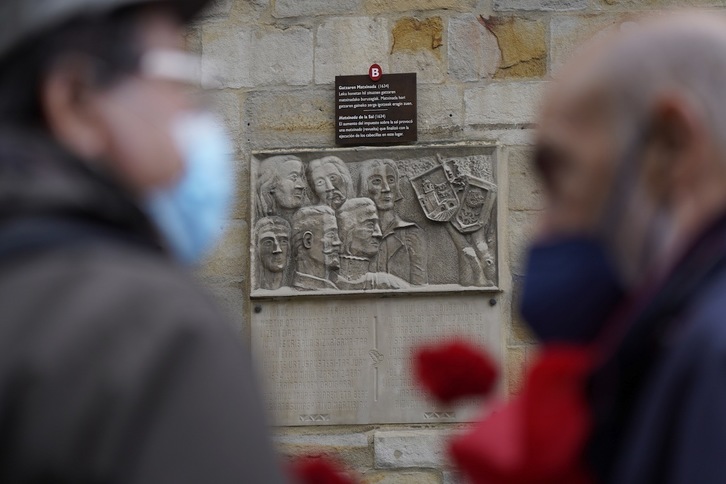 EH Bildu homenajea a los ejecutados en la Rebelión de la Sal de 1634. (Aritz LOIOLA/FOKU)