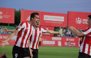 Urain anotó el gol que dio el pase en la eliminatoria de ascenso contra el Celta B. (@AthleticClub)