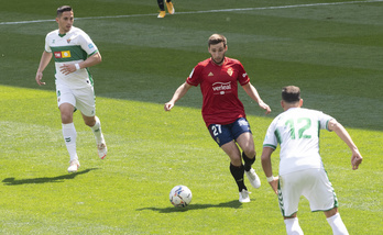 Moncayola, durante el partido contra el Elche (Jagoba MANTEROLA / FOKU)