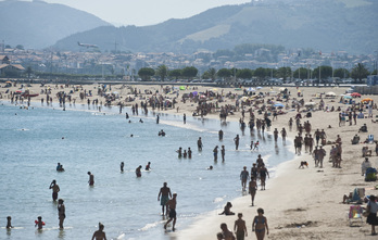 Imagen de archivo de la playa de Hondarribia. (Jagoba MANTEROLA/FOKU)