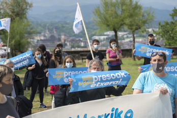 Euskal presoak askatzeko mobilizazioa Donostian. (Gorka RUBIO | FOKU)