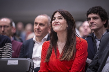 Leixuri Arrizabalaga, durante un acto electoral del PNV el año pasado. (Endika PORTILLO / FOKU)