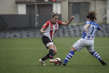 Después de cuatro temporadas en el Athletic, María Díaz se desvincula de la entidad rojiblanca. (Aritz LOIOLA/AFP)