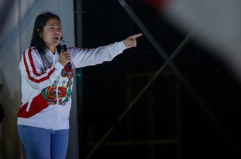 Keiko Fujimori ha presentado numerosas alegaciones contra el recuento de votos tras las elecciones presidenciales del 6 de junio, en las que salió derrotada. (Janine COSTA | AFP)
