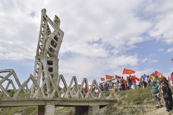 Acto de recuerdo de la batalla de Noain en 2018, en Getze. (Idoia ZABALETA/FOKU)