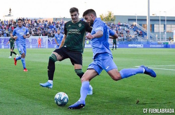 Sielva ha disputado más de cien partidos en sus tres temporadas con el Fuenlabrada. (CF Fuenlabrada)